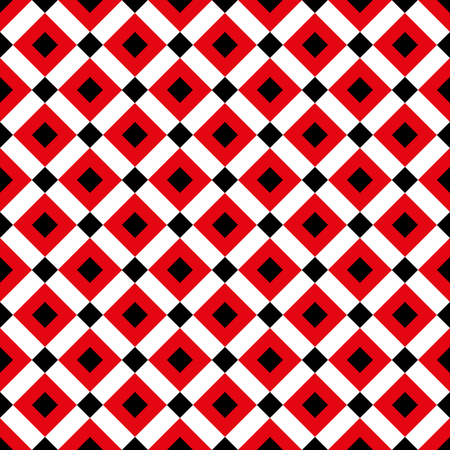 Cross lines red vector pattern, background. Seamless repeatable grid, mesh pattern. Template of lattice or grillage texture. Vintage tiles vector pattern or backgroundのイラスト素材