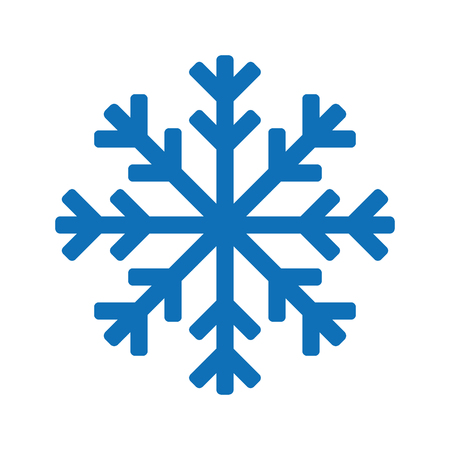 Snowflake icon or logo. Christmas and winter theme symbol. Vector and illustration.のイラスト素材