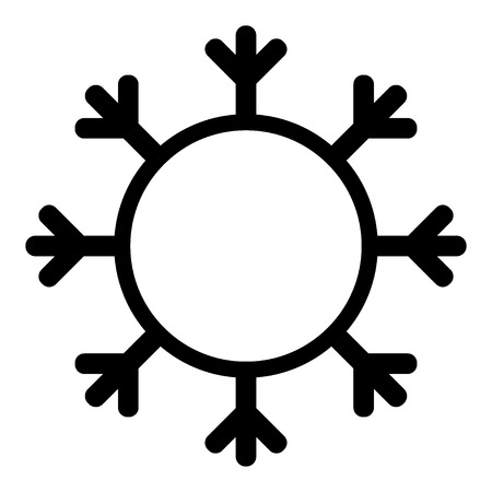 Snowflake icon and frame. Christmas and winter theme symbol with place for text. Vector and illustration.のイラスト素材