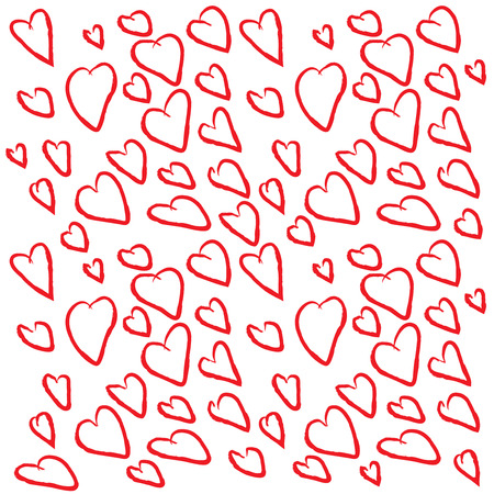 Hearts for Valentines day. Hand drawn hearts.