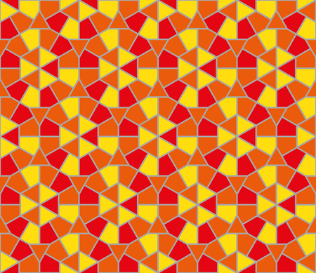 Arabic round colorful ornament seamless pattern.のイラスト素材