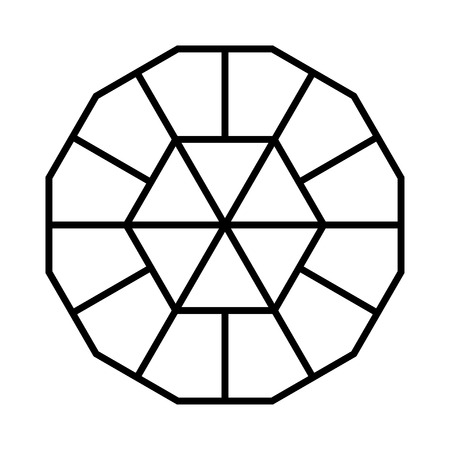 Polygon table frame for your text and a big data icon