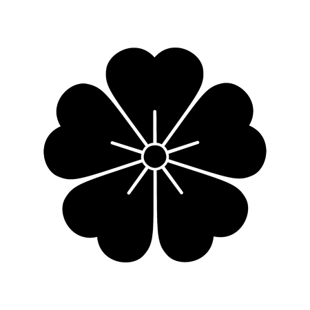 Flower icon in flat style isolated on whiteのイラスト素材