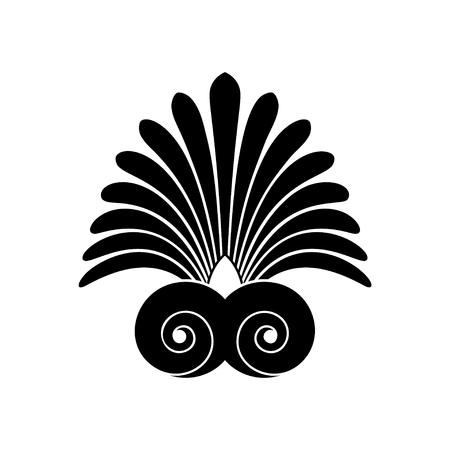 Ancient swirl old greek flat ornament, vector and illustration symbolのイラスト素材