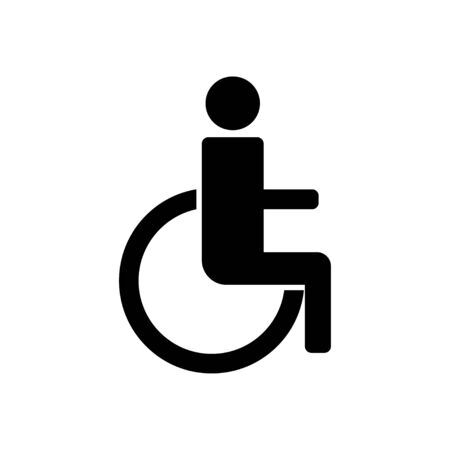 Disabled person or invalid, handicap vector icon.のイラスト素材