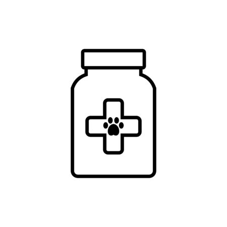 Medicine veterinarian bottle pills for animalsのイラスト素材