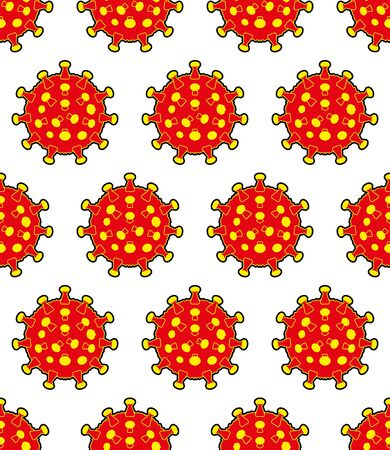 Coronavirus bacteria cell art icon infectionのイラスト素材