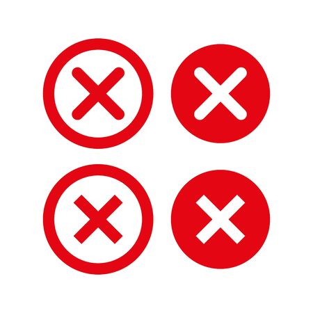 Cancel Or Close Vector Sign Isolated On Whiteのイラスト素材 イメージマート