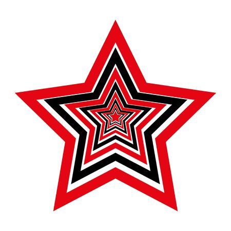 Five pointed star vector icon isolated on whiteのイラスト素材