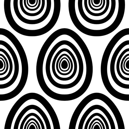 Easter black painted eggs seamless art patternのイラスト素材