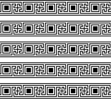 Greek key. Typical egyptian, assyrian and greek motives texture. Vector and illustration.のイラスト素材