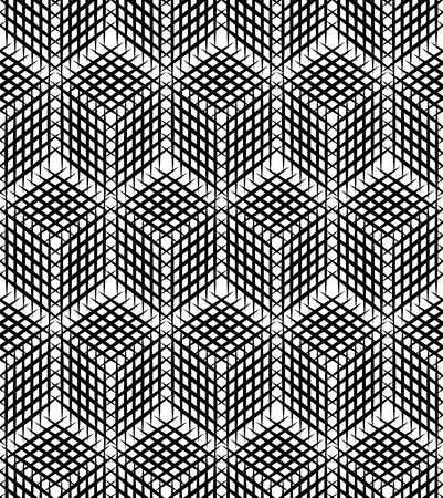 Abstract seamless city buildings volume stripes squares background. Structural isometric construction. Volumetric wall of cubes. Ribbed striped solid Polygonal surface. Vector. 3D Illustrationのイラスト素材