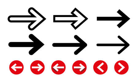 Vector Arrows set. Simple arrows icons collectionのイラスト素材