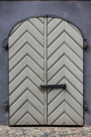 Old wooden door in Old Riga, Latvia