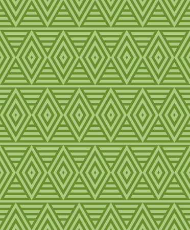 Seamless green grid pattern with repeating geometric trianglesのイラスト素材