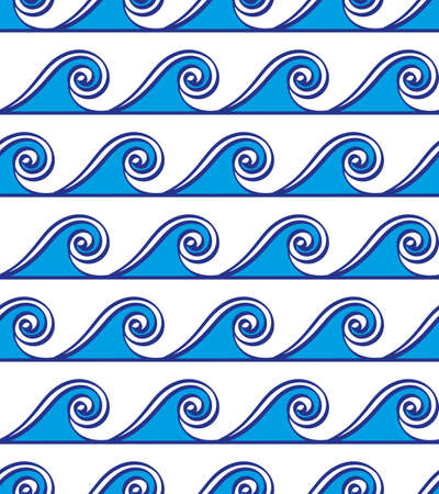 Ancient Greek waves seamless vector pattern ornamentのイラスト素材