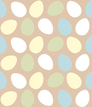 Easter colorful painted eggs seamless art patternのイラスト素材