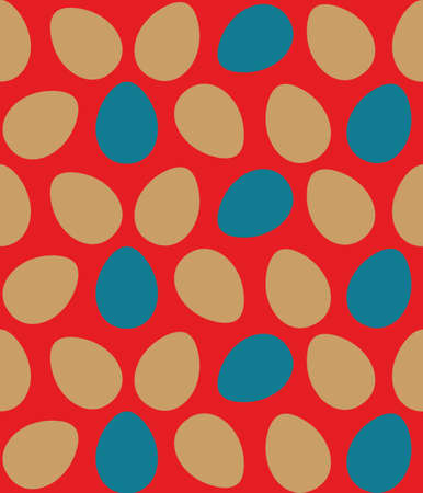 Easter colorful painted eggs seamless art patternのイラスト素材