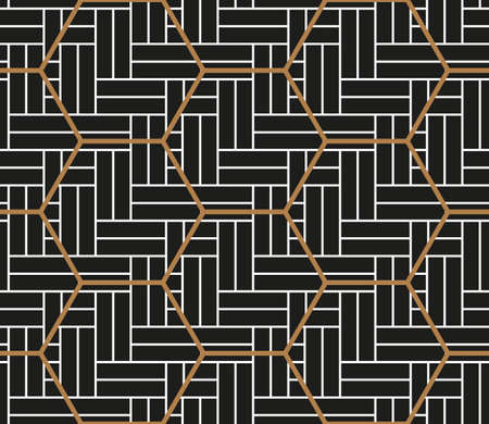 Herringbone parquet laminate floor wall texture with honeycomb. Herringbone floor seamless patternのイラスト素材