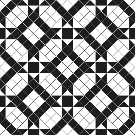 Seamless vector pattern with stripes, lines tile. Abstract geometric reticulate background.のイラスト素材