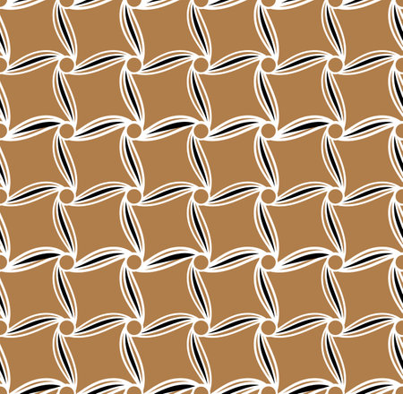Geometric seamless pattern with intertwined bands. Wrapping paper. Tiling. Abstract backgroundのイラスト素材