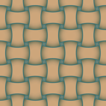 Geometric seamless pattern with intertwined bands. Wrapping paper. Tiling. Abstract backgroundのイラスト素材
