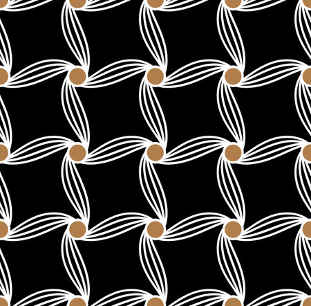 Geometric seamless pattern with intertwined bands. Wrapping paper. Tiling. Abstract backgroundのイラスト素材
