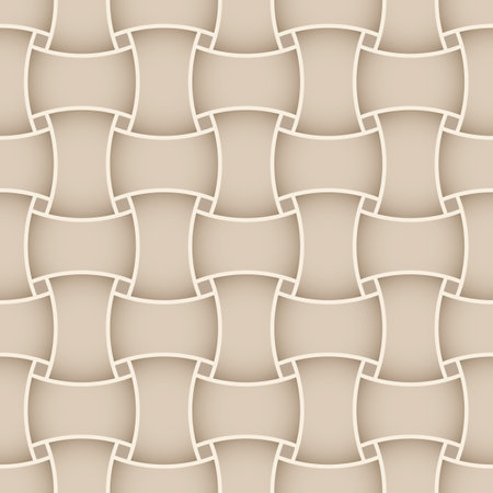 Geometric seamless pattern with intertwined bands. Wrapping paper. Tiling. Abstract backgroundのイラスト素材