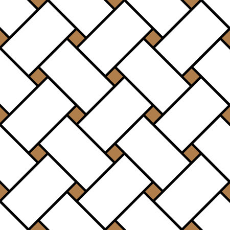 Geometric seamless pattern with intertwined bands. Wrapping paper. Tiling. Abstract backgroundのイラスト素材
