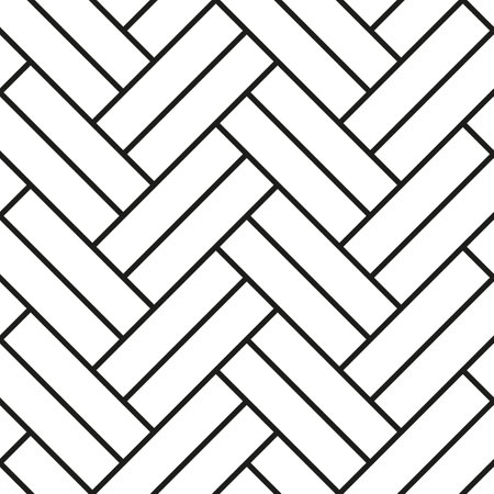 Herringbone parquet laminate floor wall texture. Vintage herringbone wooden floor seamless patternのイラスト素材