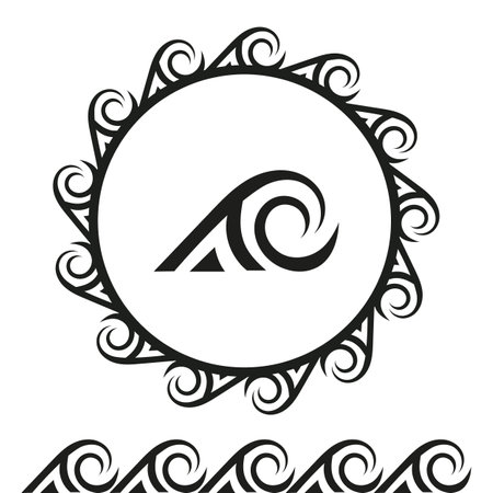 Ancient Greek frames patterns, set of antique borders from Greeceのイラスト素材