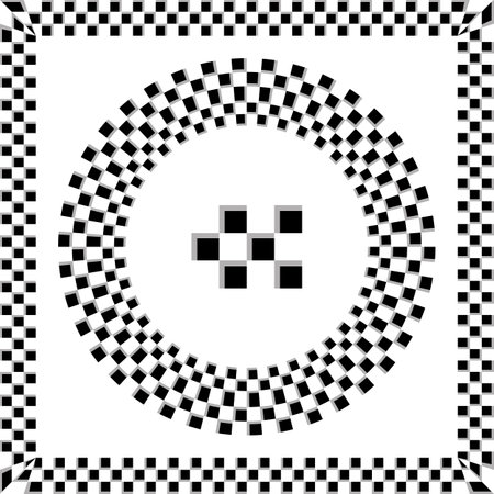 Abstract black and white chess frame pattern, sport or cinema border design backgroundのイラスト素材