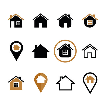 Houses icon set for web sites and user interfaceのイラスト素材