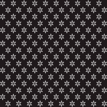 Stars seamless pattern. Simple black and white texture. Monochrome background. Design template for gift wrapping paper, fabric, clothes, textiles, surface textures, notes. Vector illustration.のイラスト素材