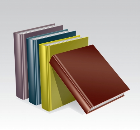 stack of color booksのイラスト素材