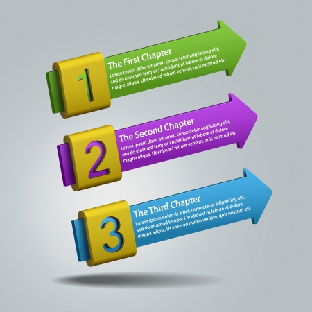 Abstract Illustration of Modern Colorful Arrowsのイラスト素材