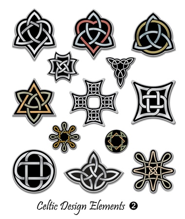 Celtic knot symbols ornamentsのイラスト素材