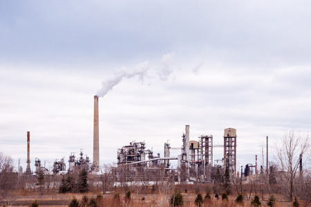 Mississauga, Canada - March 15, 2015: The Suncor Energy lubricants plant refines crude oil into lubricants and other specialized products.のeditorial素材