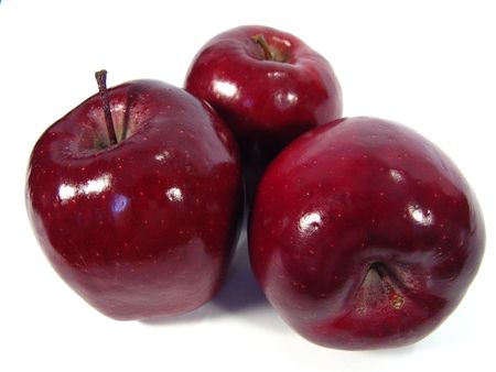 Red delicious applesの写真素材