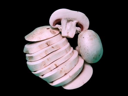 Fresh White Mushroomの写真素材