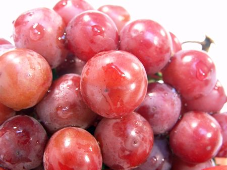 A bunch of red grapes close up viewの写真素材