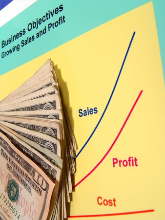 Sales Performance - Cash and sales trendingの写真素材