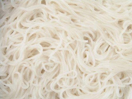Rice Noodle Asian Food Background Close Up                   の写真素材
