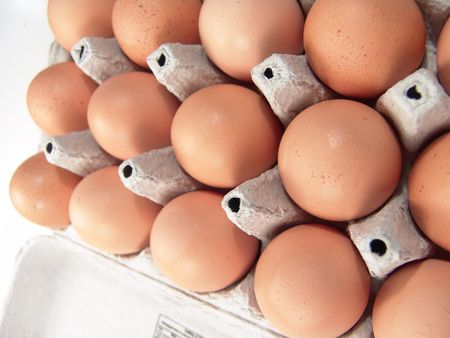Eggs Brown Raw Pattern Food Close Up Background                               の写真素材