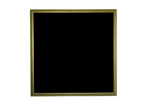Isolated Blank Gold Picture Frame Cutout Background Close-up                               の写真素材