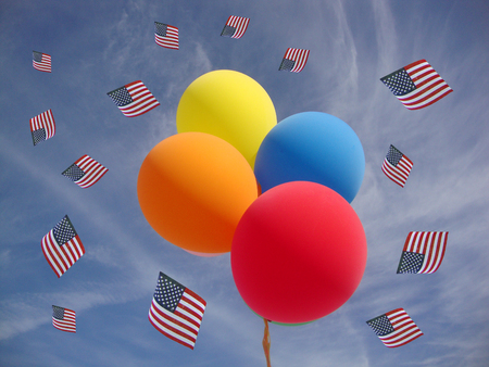 Independence Day Balloonsの写真素材