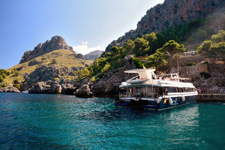 Sa Calobra, Majorca, Spain - September 6, 2013: Sa Calobra is one of the most beautiful place of the island of Majorca.のeditorial素材