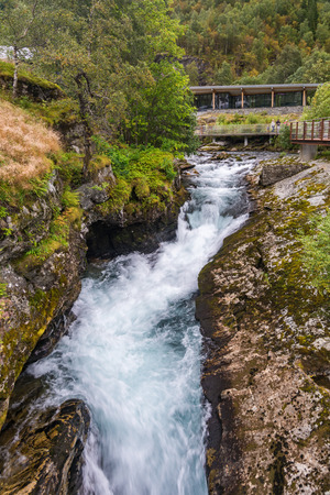 Geiranger, Norway - September 5, 2017: Geiranger is a small tourist village in Norway. It lies in Stranda at the head of the Geirangerfjorden, which is a branch of the large Storfjorden.のeditorial素材