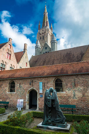 Bruges, Belgium - September 14, 2017: The Hospital of St. John (Oud Sint-Janshospitaal) was a medieval hospital in Bruges. It was founded in the mid-12th century.のeditorial素材