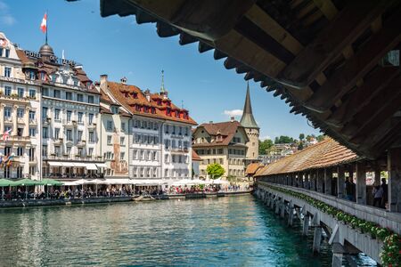 Lucerne, Switzerland - May 31, 2019 : Lucerne is one of the most beautiful town of Switzerland.のeditorial素材